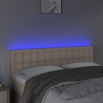 vidaXL Tăblie de pat cu LED cappuccino 144x5x78/88 cm piele ecologică vidaXL Tăblie de pat cu LED cappuccino 144x5x78/88 cm piele ecologică