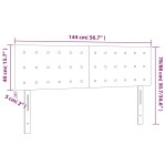 vidaXL Tăblie de pat cu LED cappuccino 144x5x78/88 cm piele ecologică vidaXL Tăblie de pat cu LED cappuccino 144x5x78/88 cm piele ecologică
