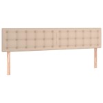 vidaXL Tăblie de pat cu LED cappuccino 180x5x78/88cm piele ecologică vidaXL Tăblie de pat cu LED cappuccino 180x5x78/88cm piele ecologică