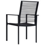 vidaXL Scaune de grădină, 4 buc., negru, ratan PVC vidaXL Scaune de grădină, 4 buc., negru, ratan PVC