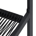vidaXL Scaune de grădină, 4 buc., negru, ratan PVC vidaXL Scaune de grădină, 4 buc., negru, ratan PVC