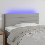 vidaXL Tăblie de pat cu LED, gri deschis, 100x5x78/88 cm, textil vidaXL Tăblie de pat cu LED, gri deschis, 100x5x78/88 cm, textil