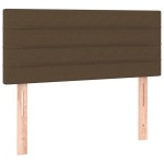 vidaXL Tăblie de pat cu LED, maro închis, 100x5x78/88 cm, textil vidaXL Tăblie de pat cu LED, maro închis, 100x5x78/88 cm, textil