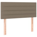 vidaXL Tăblie de pat cu LED, gri taupe, 100x5x78/88 cm, textil vidaXL Tăblie de pat cu LED, gri taupe, 100x5x78/88 cm, textil