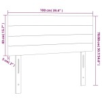vidaXL Tăblie de pat cu LED, albastru, 100x5x78/88 cm, textil vidaXL Tăblie de pat cu LED, albastru, 100x5x78/88 cm, textil