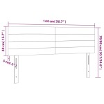vidaXL Tăblie de pat cu LED, negru, 144x5x78/88 cm, textil vidaXL Tăblie de pat cu LED, negru, 144x5x78/88 cm, textil