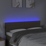 vidaXL Tăblie de pat cu LED, gri taupe, 144x5x78/88 cm, textil vidaXL Tăblie de pat cu LED, gri taupe, 144x5x78/88 cm, textil