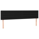 vidaXL Tăblie de pat cu LED, negru, 160x5x78/88 cm, textil vidaXL Tăblie de pat cu LED, negru, 160x5x78/88 cm, textil