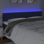 vidaXL Tăblie de pat cu LED, albastru, 160x5x78/88 cm, textil vidaXL Tăblie de pat cu LED, albastru, 160x5x78/88 cm, textil