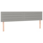 vidaXL Tăblie de pat cu LED, gri deschis, 200x5x78/88 cm, textil vidaXL Tăblie de pat cu LED, gri deschis, 200x5x78/88 cm, textil