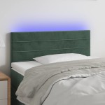 vidaXL Tăblie de pat cu LED, verde închis, 90x5x78/88 cm, catifea vidaXL Tăblie de pat cu LED, verde închis, 90x5x78/88 cm, catifea
