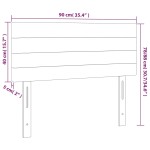 vidaXL Tăblie de pat cu LED, albastru închis, 90x5x78/88 cm, catifea