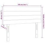 vidaXL Tăblie de pat cu LED, albastru închis, 100x5x78/88 cm, catifea vidaXL Tăblie de pat cu LED, albastru închis, 100x5x78/88 cm, catifea
