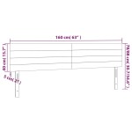 vidaXL Tăblie de pat cu LED, albastru închis, 160x5x78/88 cm, catifea