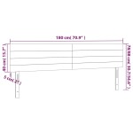vidaXL Tăblie de pat cu LED, albastru închis, 180x5x78/88 cm, catifea