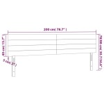 vidaXL Tăblie de pat cu LED, albastru închis, 200x5x78/88 cm, catifea