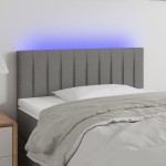 vidaXL Tăblie de pat cu LED, gri închis, 80x5x78/88 cm, textil vidaXL Tăblie de pat cu LED, gri închis, 80x5x78/88 cm, textil