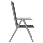 vidaXL Scaune de grădină pliante, 6 buc., negru, textilenă