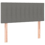 vidaXL Tăblie de pat cu LED, gri închis, 100x5x78/88 cm, textil vidaXL Tăblie de pat cu LED, gri închis, 100x5x78/88 cm, textil