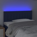 vidaXL Tăblie de pat cu LED, albastru, 100x5x78/88 cm, textil vidaXL Tăblie de pat cu LED, albastru, 100x5x78/88 cm, textil