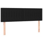 vidaXL Tăblie de pat cu LED, negru, 144x5x78/88 cm, textil vidaXL Tăblie de pat cu LED, negru, 144x5x78/88 cm, textil
