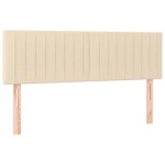 vidaXL Tăblie de pat cu LED, crem, 144x5x78/88 cm, textil vidaXL Tăblie de pat cu LED, crem, 144x5x78/88 cm, textil
