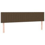 vidaXL Tăblie de pat cu LED, maro închis, 200x5x78/88 cm, textil vidaXL Tăblie de pat cu LED, maro închis, 200x5x78/88 cm, textil