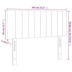 vidaXL Tăblie de pat cu LED, gri închis, 80x5x78/88 cm, catifea vidaXL Tăblie de pat cu LED, gri închis, 80x5x78/88 cm, catifea