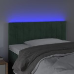 vidaXL Tăblie de pat cu LED, verde închis, 80x5x78/88 cm, catifea vidaXL Tăblie de pat cu LED, verde închis, 80x5x78/88 cm, catifea