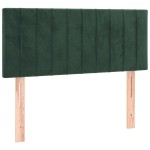 vidaXL Tăblie de pat cu LED, verde închis, 80x5x78/88 cm, catifea vidaXL Tăblie de pat cu LED, verde închis, 80x5x78/88 cm, catifea