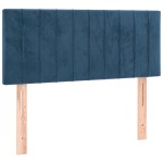 vidaXL Tăblie de pat cu LED, albastru închis, 80x5x78/88 cm, catifea