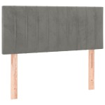 vidaXL Tăblie de pat cu LED, gri deschis, 90x5x78/88 cm, catifea vidaXL Tăblie de pat cu LED, gri deschis, 90x5x78/88 cm, catifea