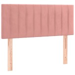 vidaXL Tăblie de pat cu LED, roz, 90x5x78/88 cm, catifea vidaXL Tăblie de pat cu LED, roz, 90x5x78/88 cm, catifea