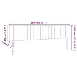 vidaXL Tăblie de pat cu LED, verde închis, 160x5x78/88 cm, catifea