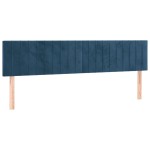 vidaXL Tăblie de pat cu LED, albastru închis, 160x5x78/88 cm, catifea