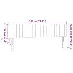 vidaXL Tăblie de pat cu LED, albastru închis, 180x5x78/88 cm, catifea