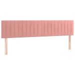 vidaXL Tăblie de pat cu LED, roz, 180x5x78/88 cm, catifea