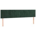 vidaXL Tăblie de pat cu LED, verde închis, 200x5x78/88 cm, catifea vidaXL Tăblie de pat cu LED, verde închis, 200x5x78/88 cm, catifea