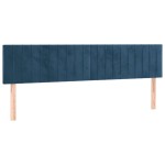 vidaXL Tăblie de pat cu LED, albastru închis, 200x5x78/88 cm, catifea