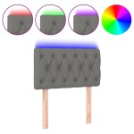vidaXL Tăblie de pat cu LED, gri deschis, 80x7x78/88 cm, textil vidaXL Tăblie de pat cu LED, gri deschis, 80x7x78/88 cm, textil
