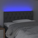 vidaXL Tăblie de pat cu LED, gri închis, 90x7x78/88 cm, textil vidaXL Tăblie de pat cu LED, gri închis, 90x7x78/88 cm, textil