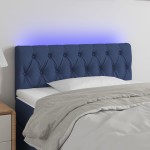 vidaXL Tăblie de pat cu LED, albastru, 100x7x78/88 cm, textil vidaXL Tăblie de pat cu LED, albastru, 100x7x78/88 cm, textil
