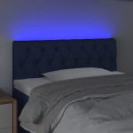 vidaXL Tăblie de pat cu LED, albastru, 100x7x78/88 cm, textil vidaXL Tăblie de pat cu LED, albastru, 100x7x78/88 cm, textil