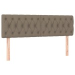vidaXL Tăblie de pat cu LED, gri taupe, 144x7x78/88 cm, textil vidaXL Tăblie de pat cu LED, gri taupe, 144x7x78/88 cm, textil