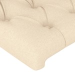 vidaXL Tăblie de pat cu LED, crem, 144x7x78/88 cm, textil