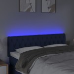 vidaXL Tăblie de pat cu LED, albastru, 144x7x78/88 cm, textil vidaXL Tăblie de pat cu LED, albastru, 144x7x78/88 cm, textil