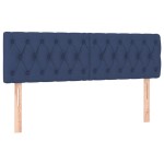 vidaXL Tăblie de pat cu LED, albastru, 144x7x78/88 cm, textil vidaXL Tăblie de pat cu LED, albastru, 144x7x78/88 cm, textil