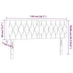 vidaXL Tăblie de pat cu LED, albastru, 144x7x78/88 cm, textil vidaXL Tăblie de pat cu LED, albastru, 144x7x78/88 cm, textil