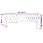 vidaXL Tăblie de pat cu LED, gri închis, 160x7x78/88 cm, textil