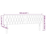 vidaXL Tăblie de pat cu LED, albastru, 160x7x78/88 cm, textil vidaXL Tăblie de pat cu LED, albastru, 160x7x78/88 cm, textil